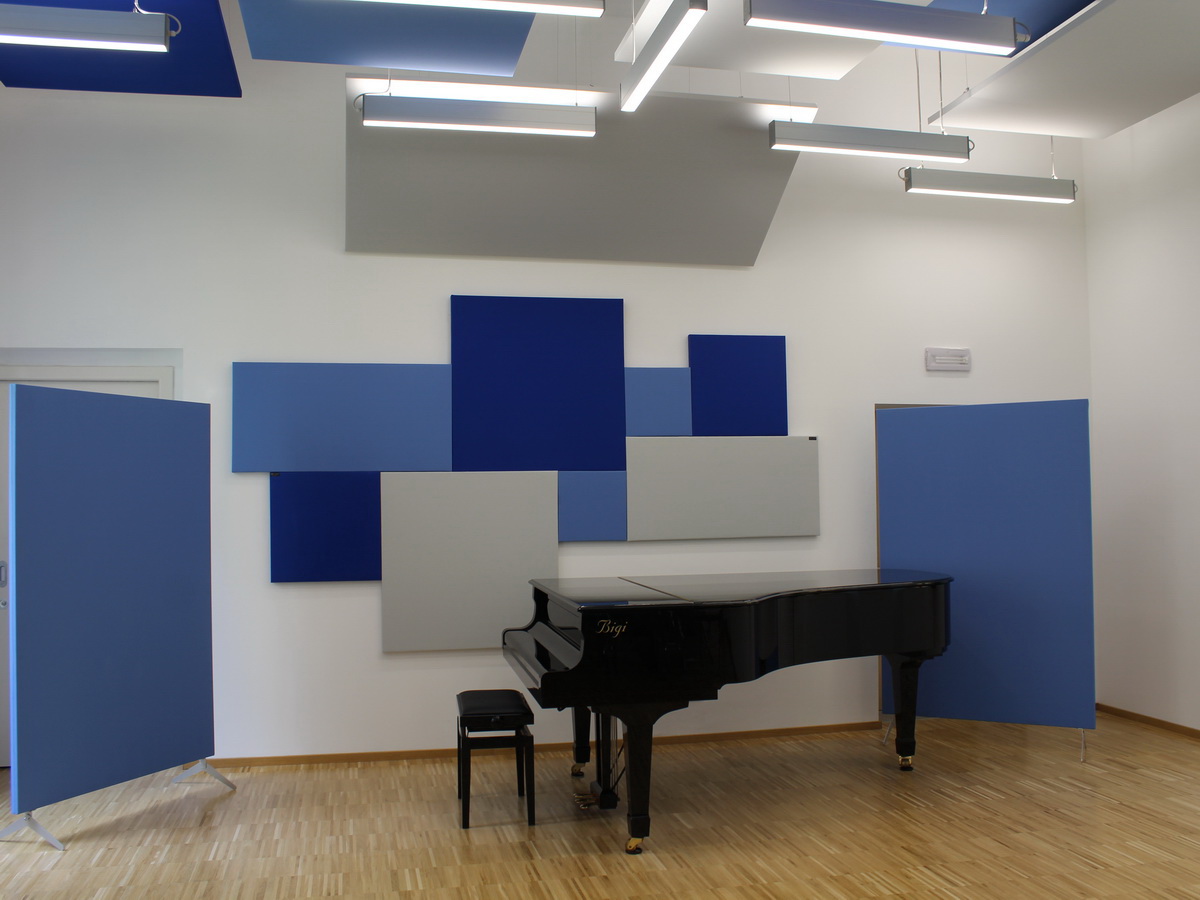 Acoustic movable screens for music rooms